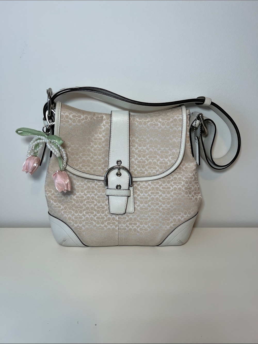 Coach White and Cream Soho Bag
